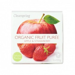 Piure Mere Capsuni Eco 2x100g Clearspring