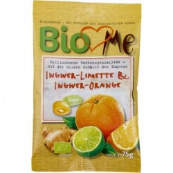 Bomboane Ghimbir-Lime si Ghimbir-Portocale Bio 75g Bio...
