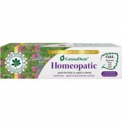Gennadent Homeopatic - Pasta de Dinti cu Argila si Plante 80ml Vivanatura