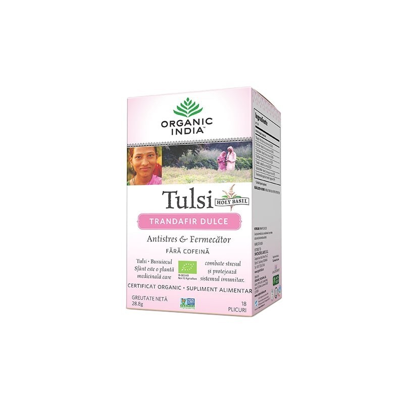 Ceai Tulsi Trandafir Dulce Bio 18dz Organic India