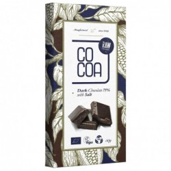 Ciocolata Cruda Neagra cu Sare Bio 50g Cocoa