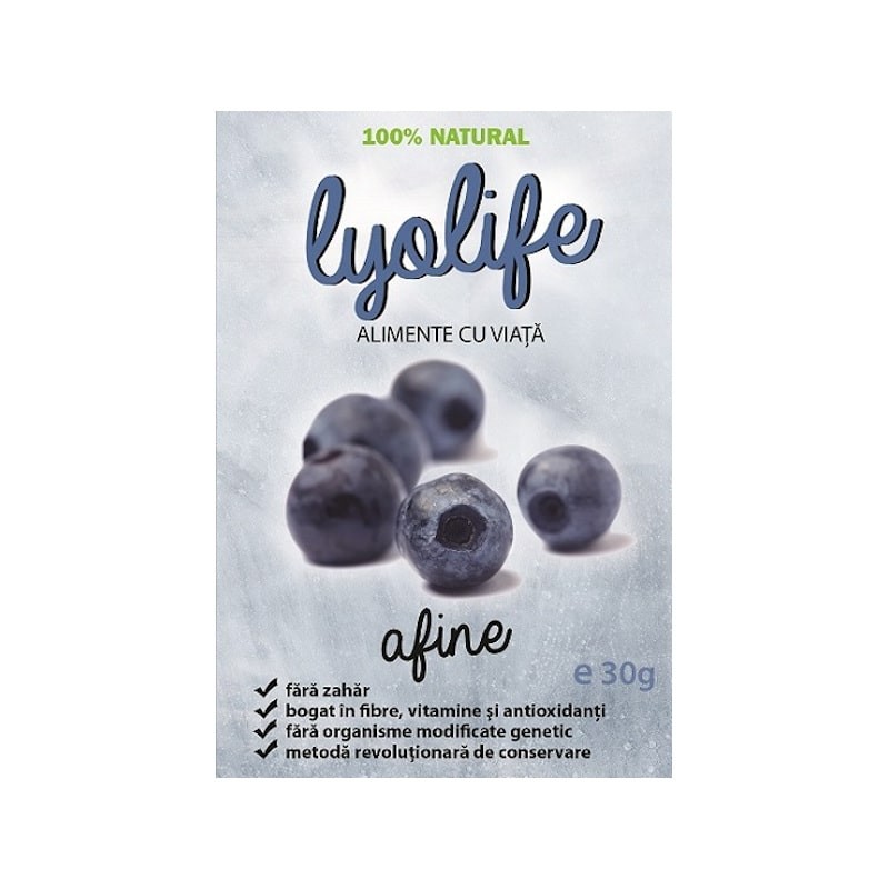 Fructe liofilizate de Afine 30g Lyolife