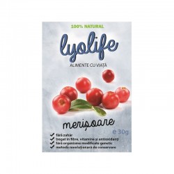 Fructe liofilizate – Merisoare – 30g Lyolife