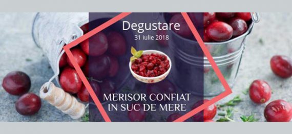 Degustare merisoare confiate in suc de mere
